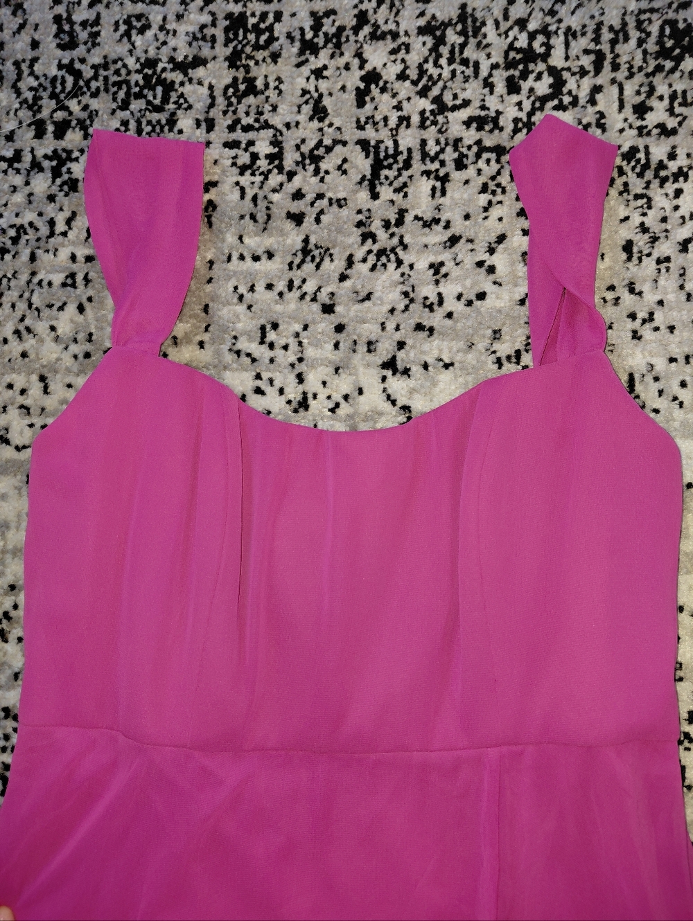After Six Tea Rose Lux Chiffon Off Shoulder Gown 14R | Romantic Bridesmaid Maxi - Picture 12 of 15